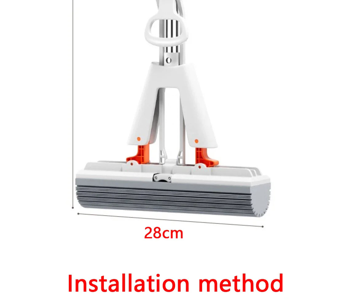 Squeezed Self-Draining Rubber Cotton Mop